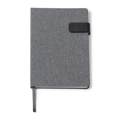 Agenda día A5 con cubierta magnética Gris Vigore