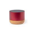 Altavoz 3W BT Aluminio Reciclado/Corcho Roj