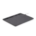 Alfombrilla RPET Cargador 15W con Soporte Gris Piedra
