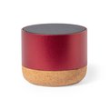 Altavoz 3W BT Aluminio Reciclado/Corcho Roj