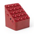Altavoz bluetooth con soporte para móvil con ventosas Roj