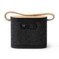 Altavoz inalámbrico 5W con bambú y asa de algodón