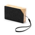 Altavoz inalámbrico de bambú con carga solar
