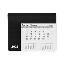Alfombrilla Raton Personalizada Calendario Mensual 2025 Neg