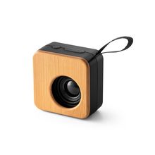 Altavoz 3W Bambú Radio BT 5.0 Negro