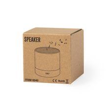 Altavoz bluetooth inalámbrico circular en caña de trigo