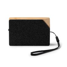 Altavoz inalámbrico de bambú con carga solar Crudo