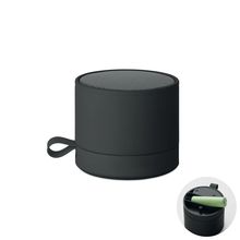 Altavoz inalámbrico 3W metal acabado goma Negro