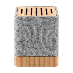 Altavoz Bambú Bluetooth 5.0 3W y RPET | Lateral izdo abajo | 30 x 9