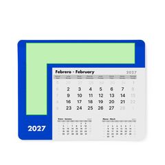 Alfombrilla Raton Personalizada Calendario Mensual 2027  | En la alfombrilla | 210 x 130