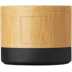 Altavoz inalámbrico 3W con carcasa de bambú | Lado 1 | 25 x 22
