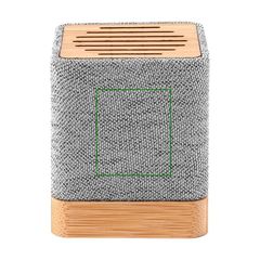 Altavoz Bambú Bluetooth 5.0 3W y RPET | Frontal superior | 30 x 35