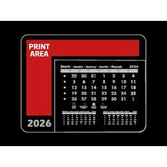 Alfombrilla PVC con Calendario | Zona superior centro y lado izquierdo | 0 x 0
