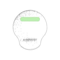 Alfombrilla de ratón circular con reposamuñecas | En la cara A (parte superior) | 80 x 15