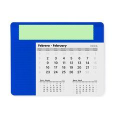 Alfombrilla Raton Personalizada Calendario Mensual 2026  | Parte superior completa | 40 x 200