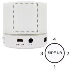 Altavoz 2.1 LED 3W 450mAh SD/USB | Lado 2 | 30 x 35