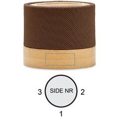 Altavoz 3h RPET y Bambú con Ranura SD | Lado 1 | 25 x 10