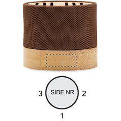 Altavoz 3h RPET y Bambú con Ranura SD | Lado 3 | 25 x 10