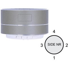 Altavoz de aluminio con micrófono y luz ambiental | SIDE 1 UPPER | 20 x 10