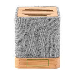 Altavoz Bambú Bluetooth 5.0 3W y RPET | Frontal abajo | 30 x 9