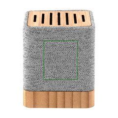 Altavoz Bambú Bluetooth 5.0 3W y RPET | Lateral izdo arriba | 30 x 35