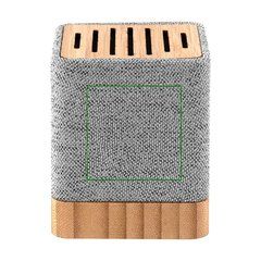 Altavoz Bambú Bluetooth 5.0 3W y RPET | Lateral izdo arriba | 40 x 40