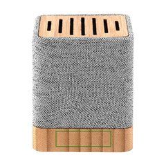 Altavoz Bambú Bluetooth 5.0 3W y RPET | Lateral izdo abajo | 35 x 10