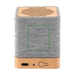 Altavoz Bambú Bluetooth 5.0 3W y RPET | Trasera superior | 30 x 35