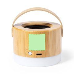 Altavoz Bluetooth 3W Ø7.5 con Bambú y Asa | Centrado lado 1 | 25 x 25