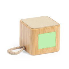 Altavoz Bluetooth bambú algodón 3W | Centrado lado 1 | 35 x 30