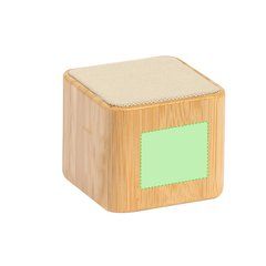 Altavoz Bluetooth bambú algodón 3W | Centrado lado 2 | 35 x 30