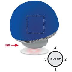 Altavoz bluetooth en forma de seta con ventosa | Lado 3 | 20 x 20