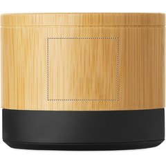 Altavoz inalámbrico 3W con carcasa de bambú | Lado 1 | 25 x 22