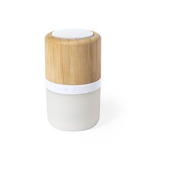 Altavoz inalámbrico de bambú ecológico con led inteligente