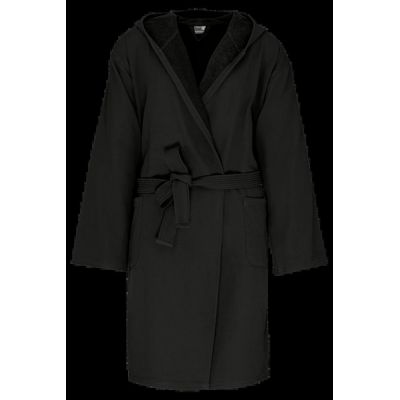 Albornoz con capucha algodón orgánico Black S/M