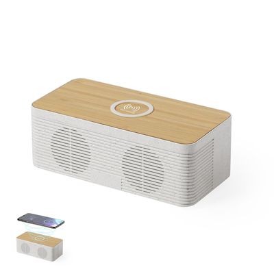Altavoz de bambú inalámbrico con carcasa de caña de trigo