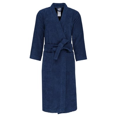 Albornoz algodón con bolsillos Navy L