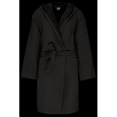 Albornoz con capucha algodón orgánico Black Xxl/3Xl