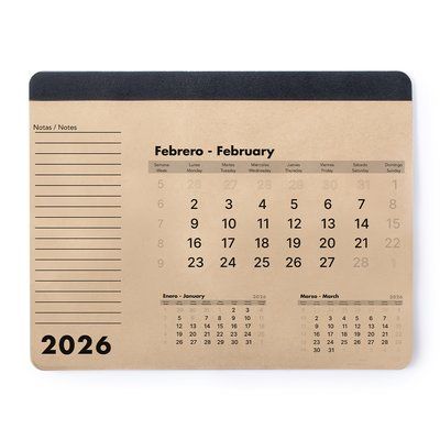 Alfombrilla Calendario 12 Hojas Base Antideslizante Natu