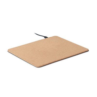 Alfombrilla de Corcho con Cargador 15W Beig