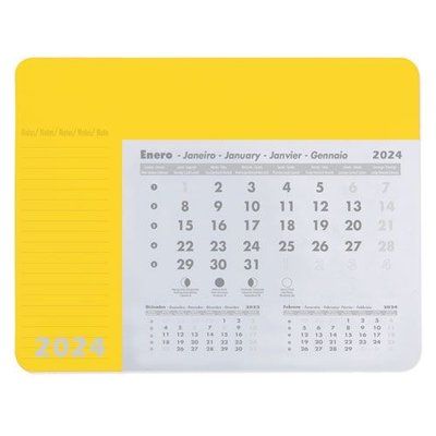 Alfombrilla PVC con Calendario Amarillo