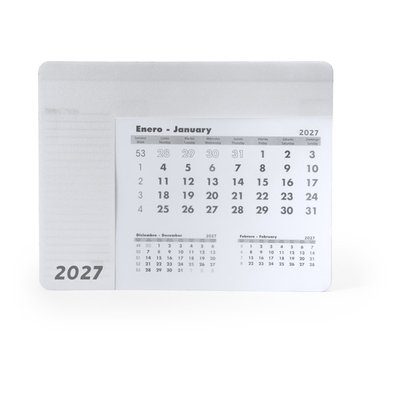 Alfombrilla de ratón con calendario Blanco
