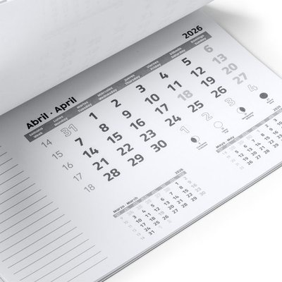 Alfombrilla de ratón con calendario