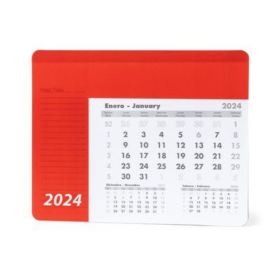 Alfombrilla de ratón personalizada calendario mensual 2024