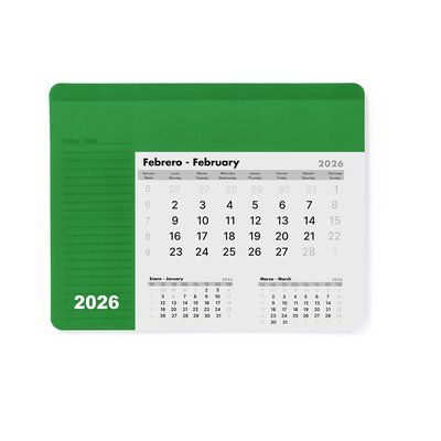 Alfombrilla Raton Personalizada Calendario Mensual 2026  Ver