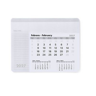 Alfombrilla Raton Personalizada Calendario Mensual 2027 Bla