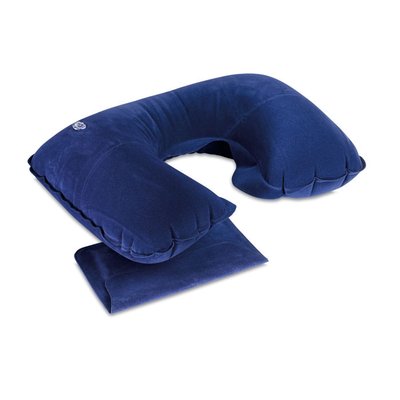Almohada hinchable de cuello en bolsa de terciopelo