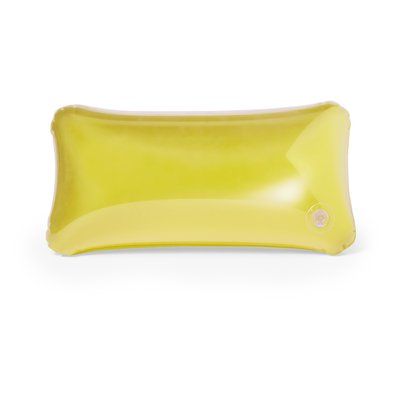 Almohadilla hinchable rectangular con una cara transparente Amarillo