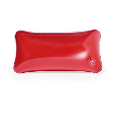 Almohadilla hinchable rectangular con una cara transparente Rojo