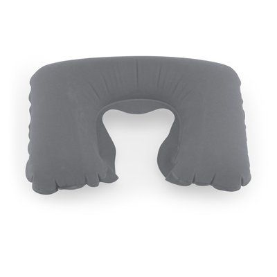 Almohadilla de viaje inflable antelina Gris Claro